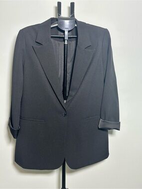 Liverpool Los Angeles Black Longline Blazer Women’s XL One Button Career